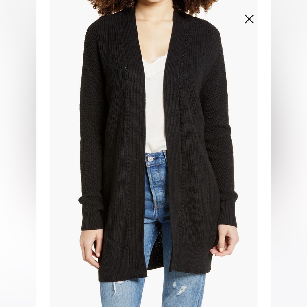Oversized Black Cardigan